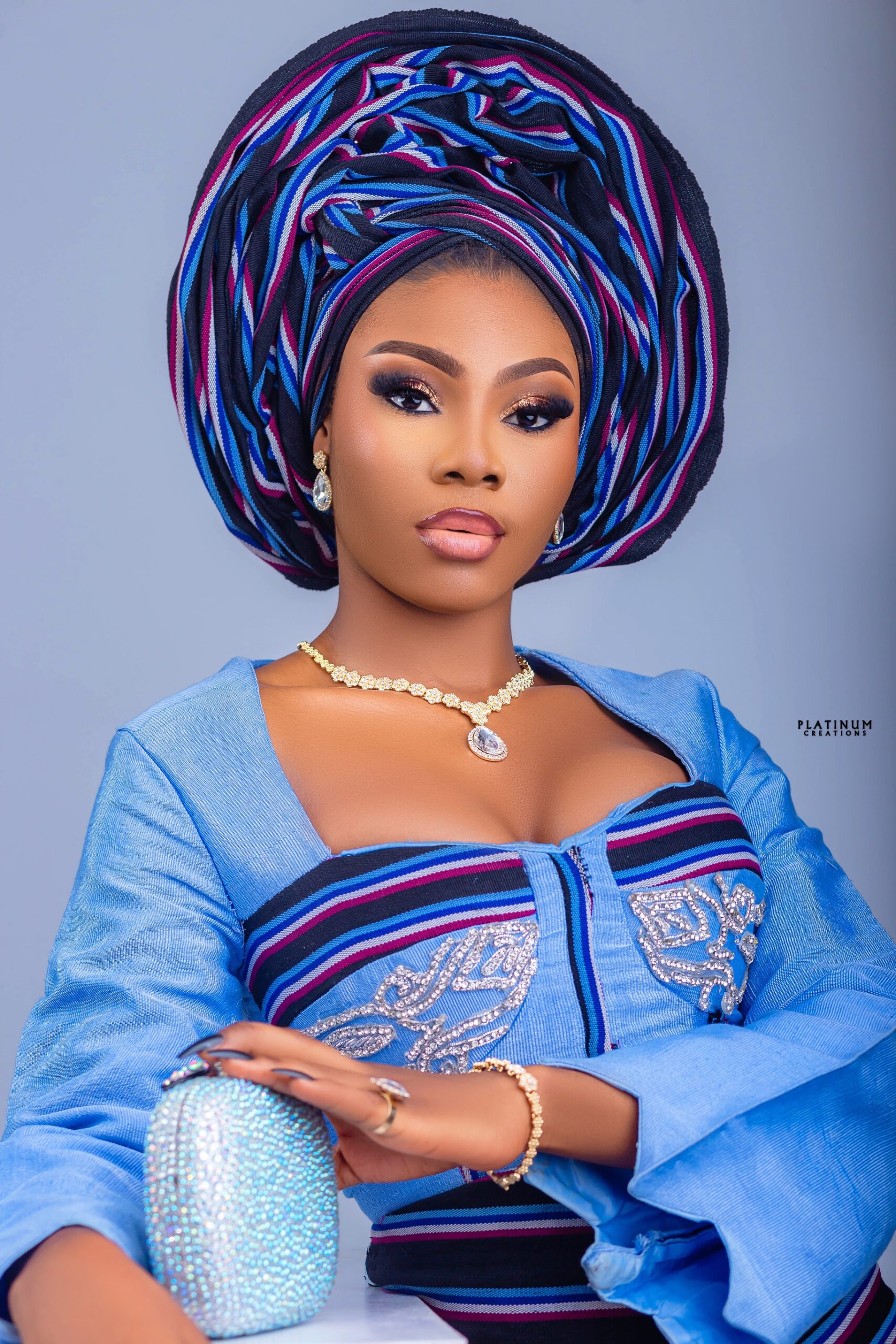 Floz's Closet 4-piece iced jewelry set on model
